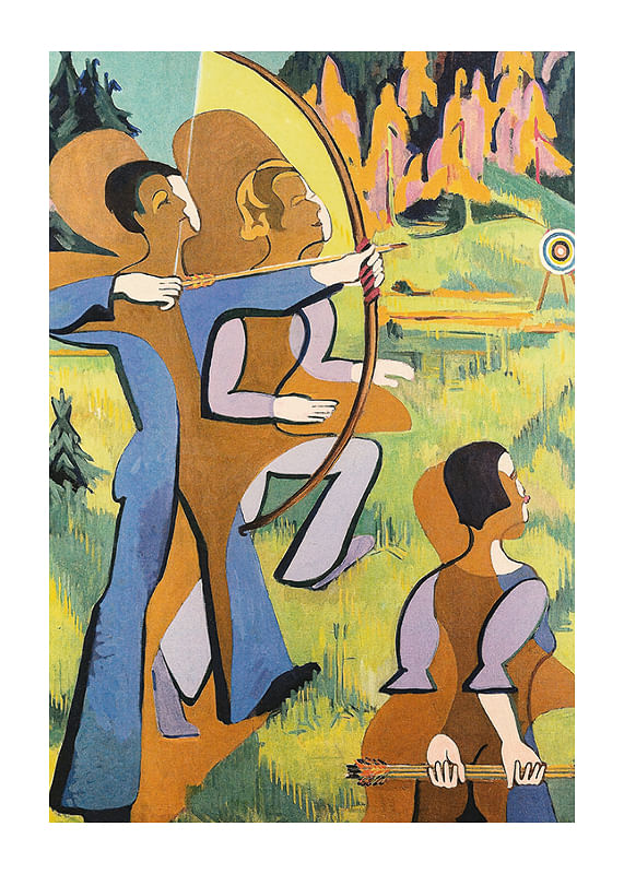 Plagát Archers By Ernst Ludwig Kirchner