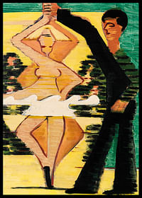 Vrouw met geit door Ernst Ludwig Kirchner-2
