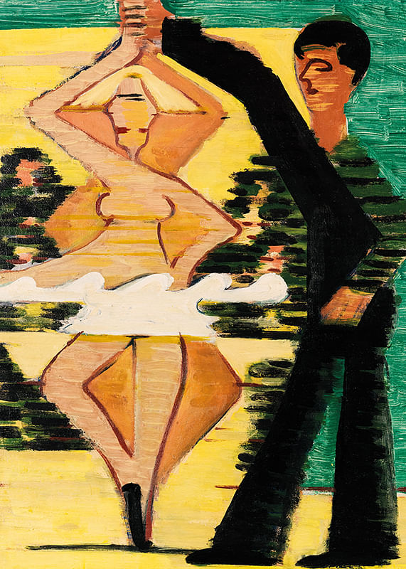 Vrouw met geit door Ernst Ludwig Kirchner-12