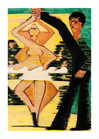 Vrouw met geit door Ernst Ludwig Kirchner-1