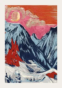 Langmatte At Moonset By Ernst Ludwig Kirchner-5