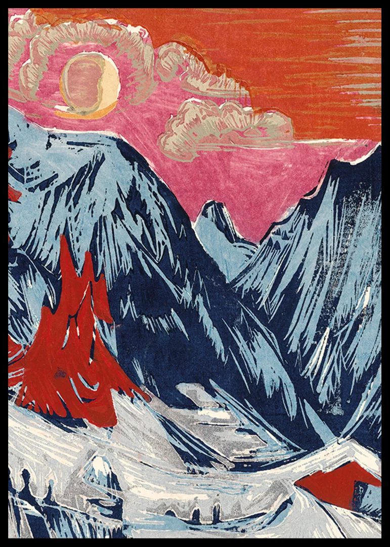 Langmatte At Moonset By Ernst Ludwig Kirchner-12