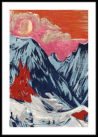 Langmatte ved månenedgang af Ernst Ludwig Kirchner-0