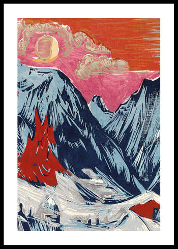 Poster Langmatte At Moonset By Ernst Ludwig Kirchner