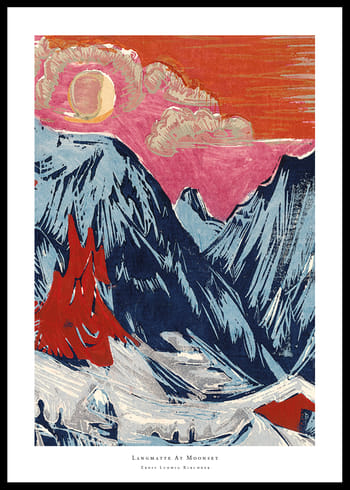 Poster Langmatte At Moonset By Ernst Ludwig Kirchner