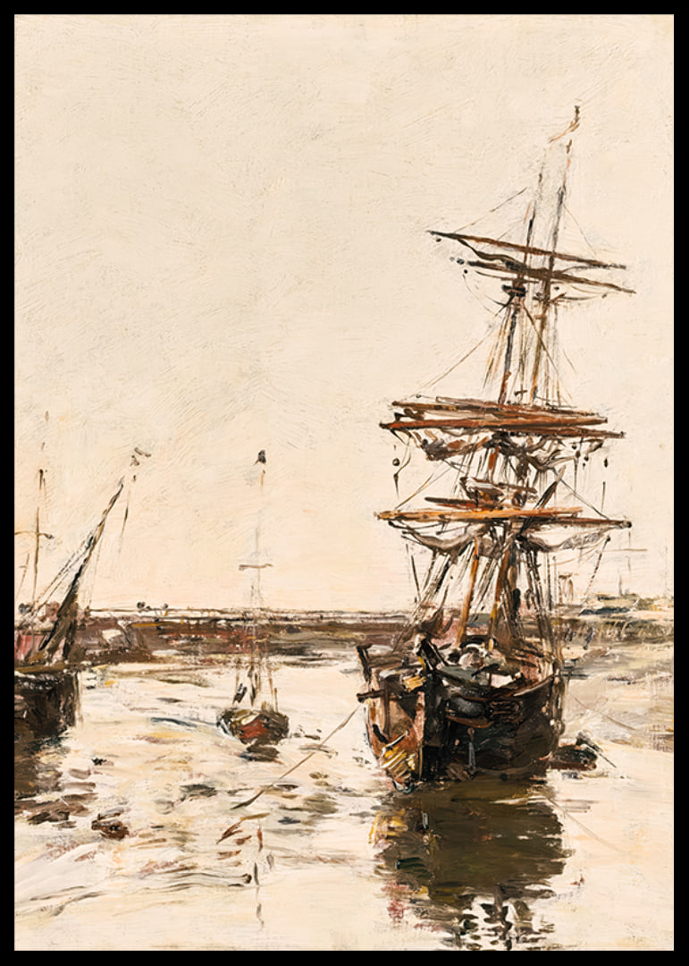 Avant-port De Trouville By Eugene Boudin-12