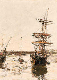 Avant-port De Trouville By Eugene Boudin-5