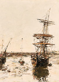Trouville külső kikötője – Eugene Boudin-3