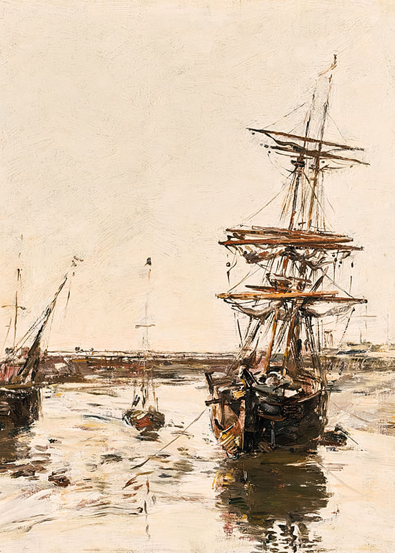 Trouville külső kikötője – Eugene Boudin-12