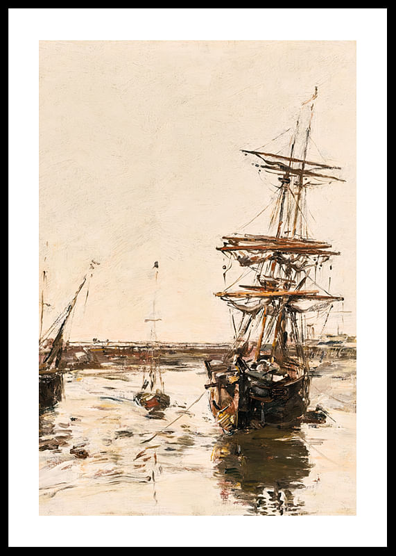 Trouville külső kikötője – Eugene Boudin-12