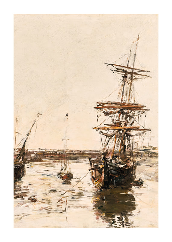 Avant-port De Trouville By Eugene Boudin-12