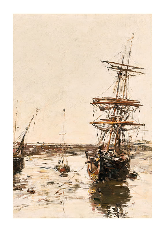 Plagát Avant-port De Trouville By Eugene Boudin