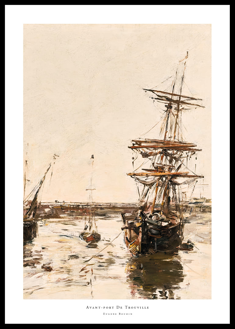 Avant-port De Trouville By Eugene Boudin-12