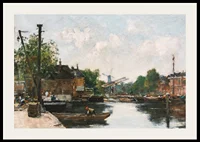 Canal A Rotterdam By Eugene Boudin-2