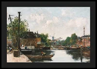 Canal A Rotterdam By Eugene Boudin-4
