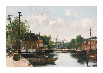 Póster Canal A Rotterdam By Eugene Boudin