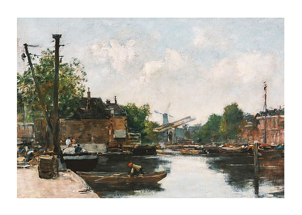 Plagát Canal A Rotterdam By Eugene Boudin