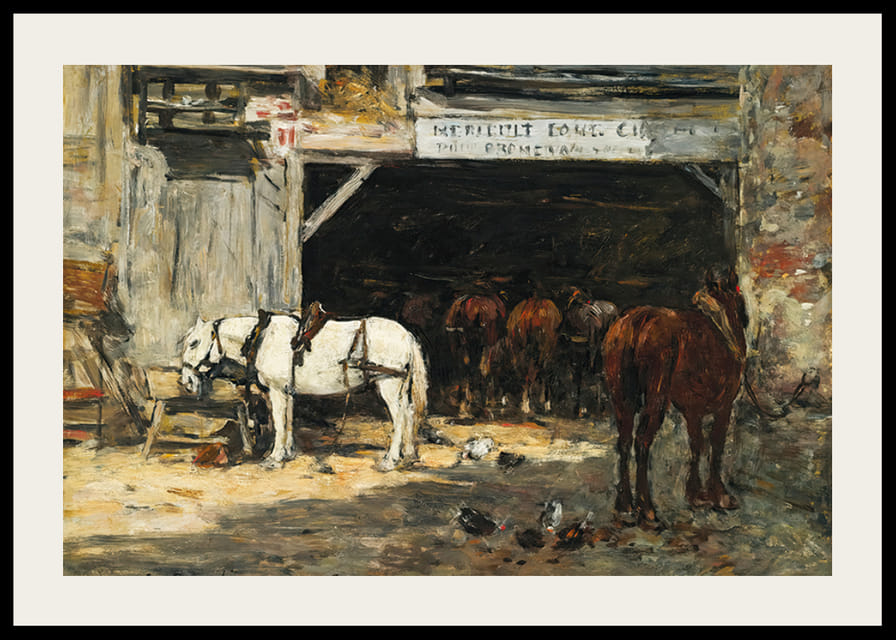 Cour Et Écurie D’un Loueur By Eugene Boudin-12