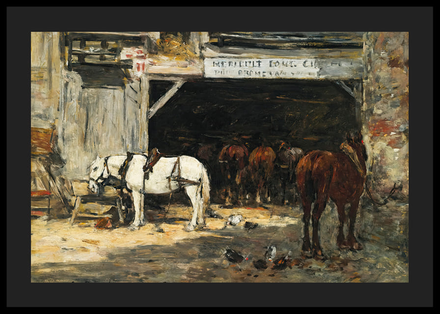 Cour Et Écurie D’un Loueur By Eugene Boudin-12