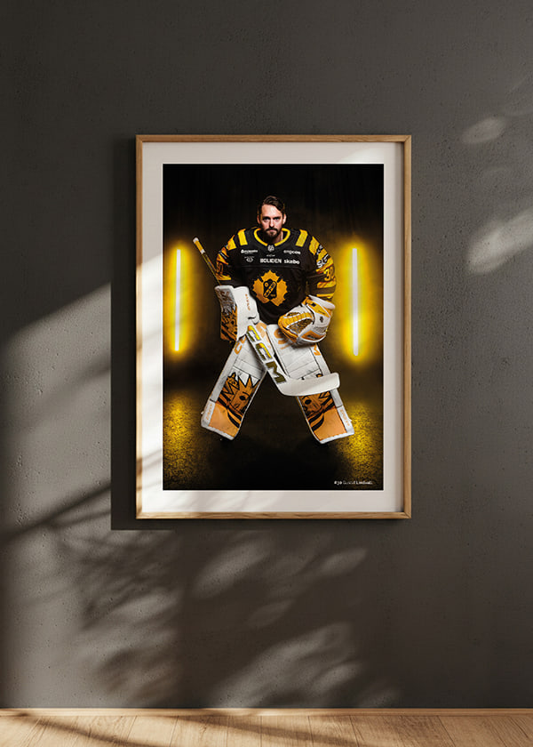 Poster Gustav Lindvall #30 Skellefteå AIK 2025/2026 crossfade