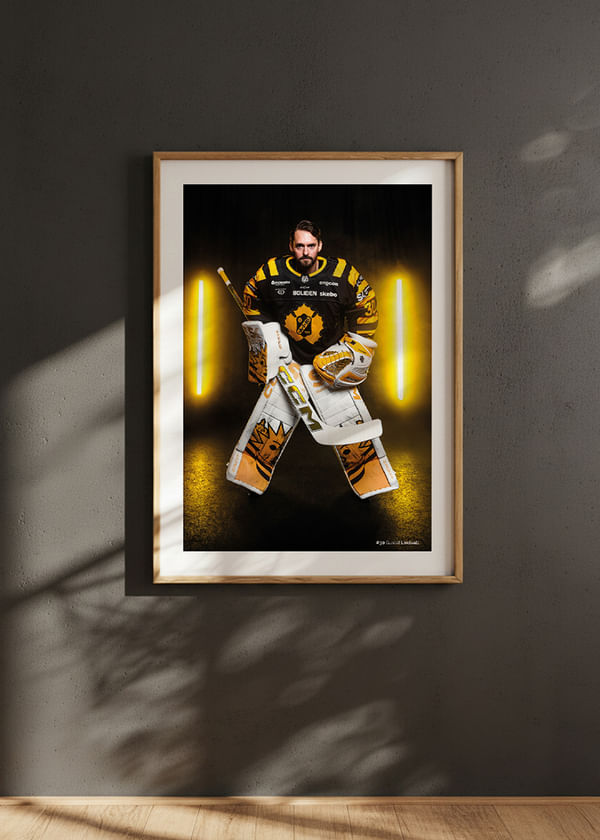 Poster Gustav Lindvall #30 Skellefteå AIK 2025/2026 crossfade