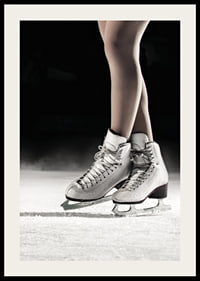 A pair of elegant figure skates stand poised on the ice, ready to create magic with every move-2