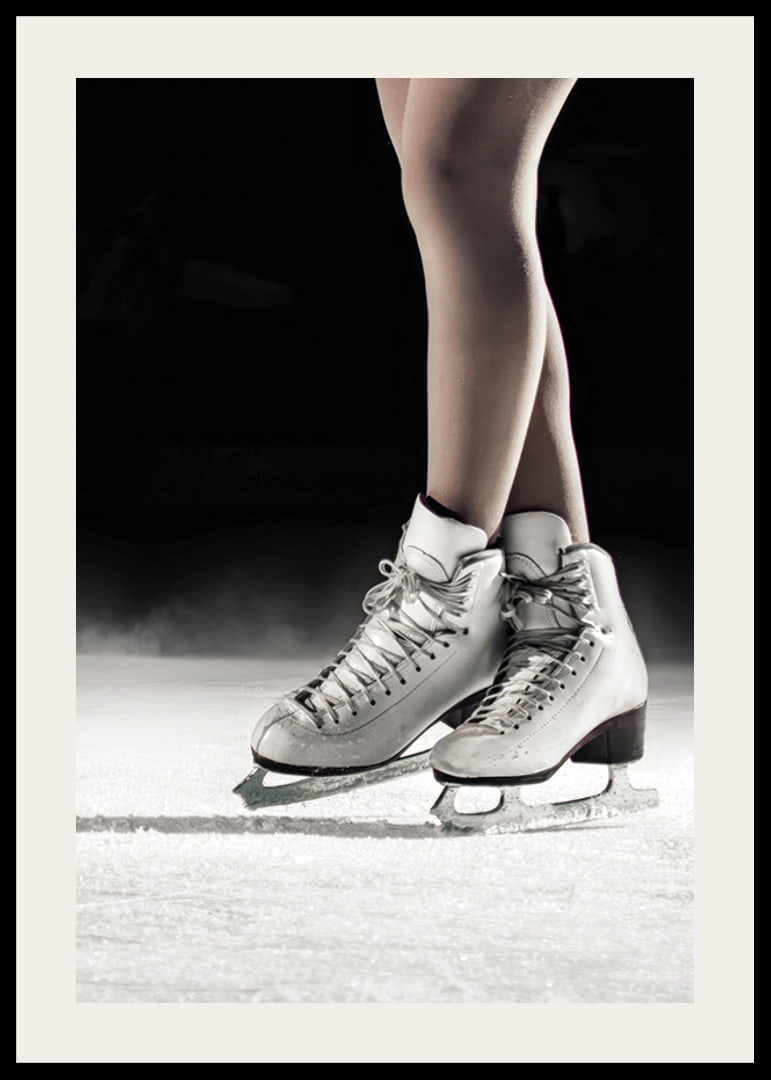 A pair of elegant figure skates stand poised on the ice, ready to create magic with every move-12