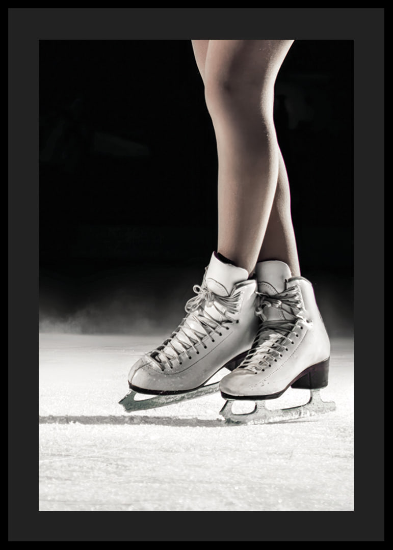 A pair of elegant figure skates stand poised on the ice, ready to create magic with every move-12
