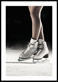 A pair of elegant figure skates stand poised on the ice, ready to create magic with every move-0