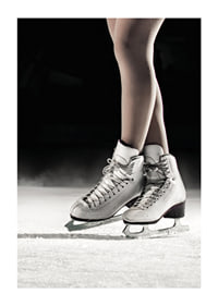 A pair of elegant figure skates stand poised on the ice, ready to create magic with every move-1