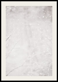 Soft snowflakes fall through a silent winter landscape, creating a sense of calm and magic-2