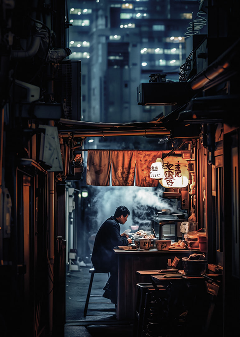 Tokyo's nightlife where silence meets the lights of the big city and the smell of steaming street food-12
