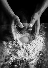 A poetic moment that captures the craft of baking and the love for the simple ingredients.-7