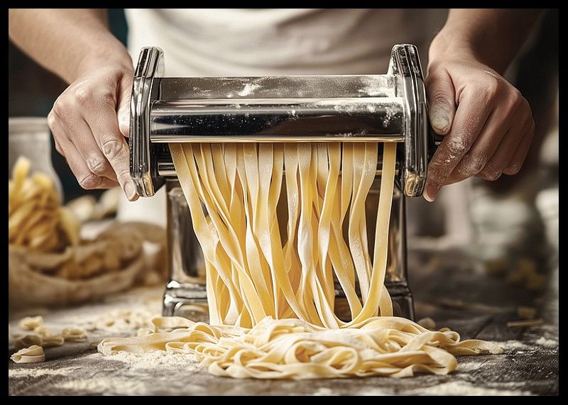 Un moment de bucurie artizanală italiană în care pastele proaspete sunt create cu dragoste și tradiție-12
