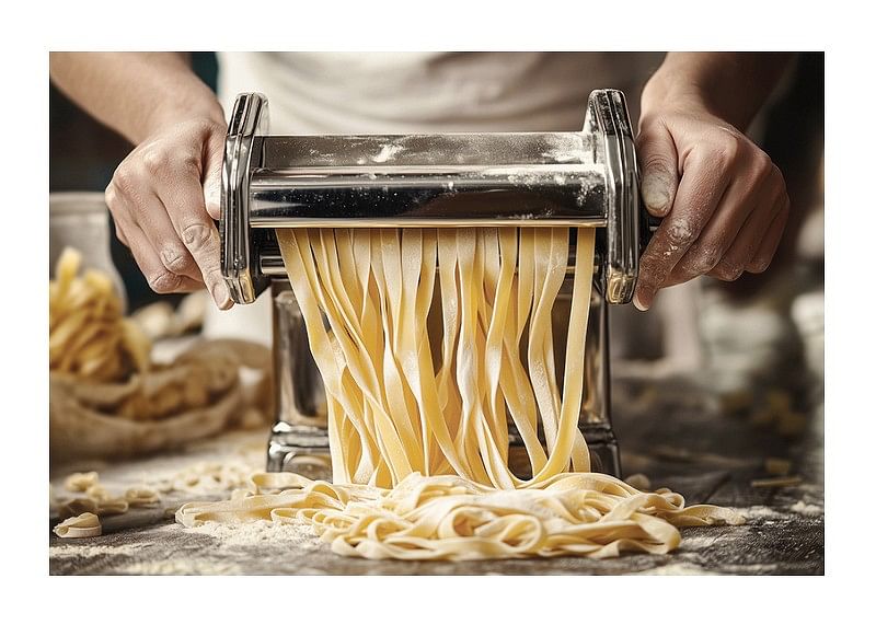 Un moment de bucurie artizanală italiană în care pastele proaspete sunt create cu dragoste și tradiție-12
