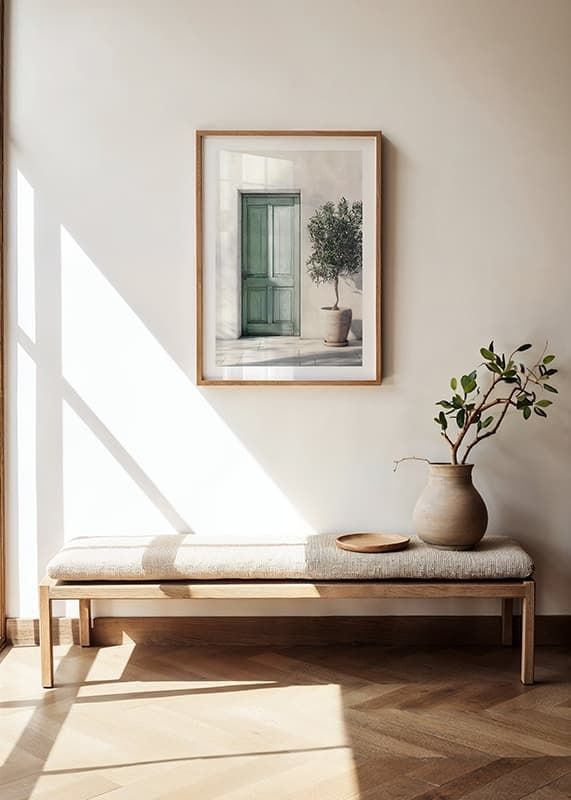 Frumoasa usa verde decorata cu un maslin-12