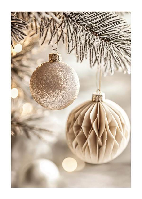 Juliste Ivory Sparkle Christmas Decor