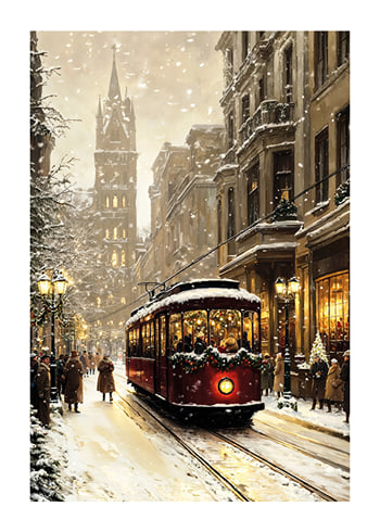Poster Vintage Christmas Ride