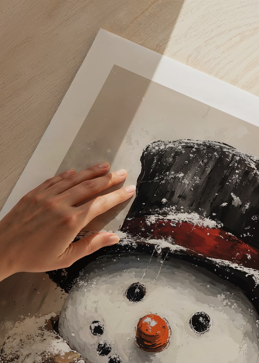 A charming snowman with a tall hat and scarf that spreads winter joy and Christmas spirit.-12