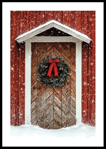 Poster Snowy Christmas Door