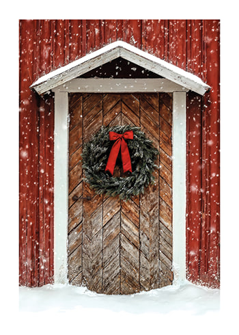 Poster Snowy Christmas Door