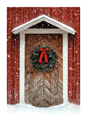 Poster Snowy Christmas Door