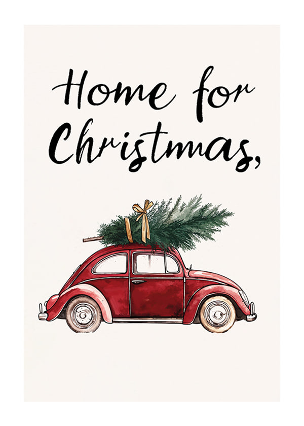 Juliste Home For Christmas