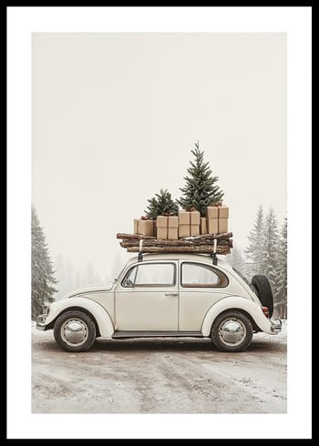 Poster Vintage Christmas on Wheels