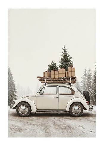 Poster Vintage Christmas on Wheels