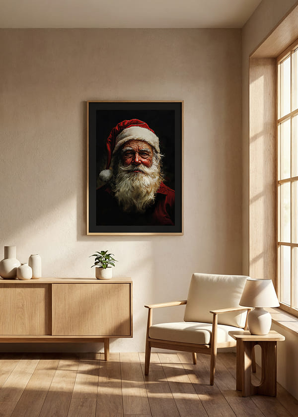Poster Santa A Portrait Of Joy crossfade