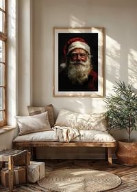 Een klassieke kerstman met warmte in zijn ogen en een glimlach die echte kerst verspreidt-4