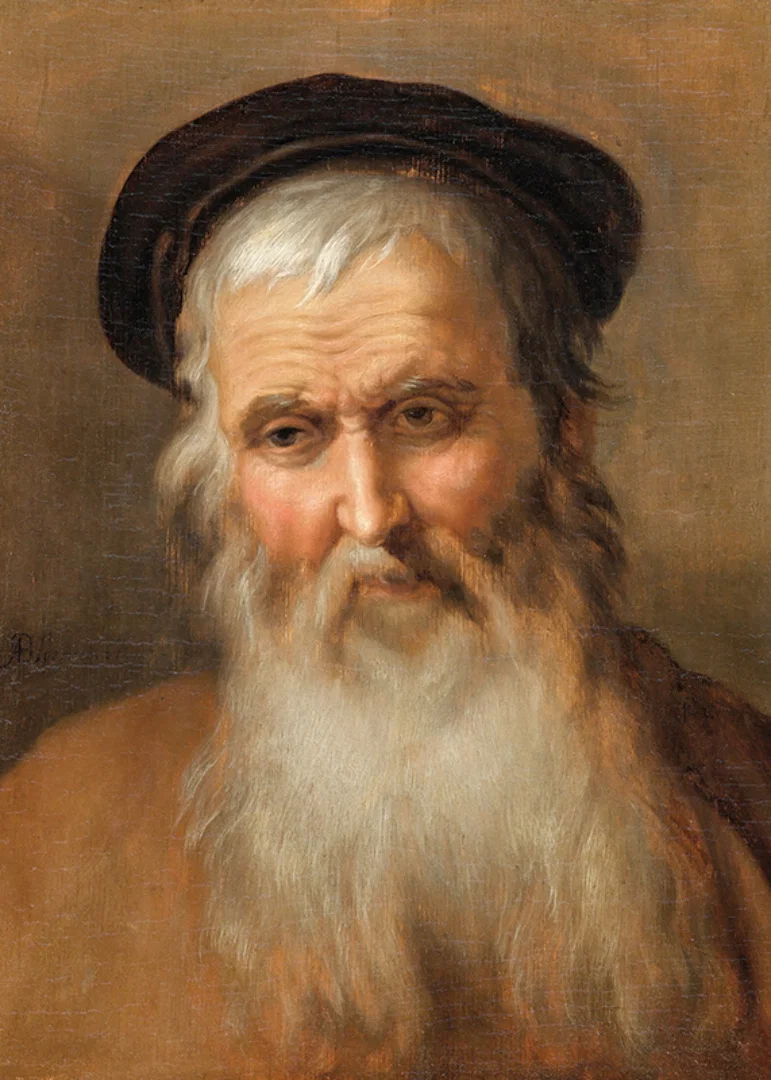 Portrait Of An Elderly Man By Abraham Bloemaert-12