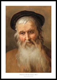 Portrait Of An Elderly Man By Abraham Bloemaert-0