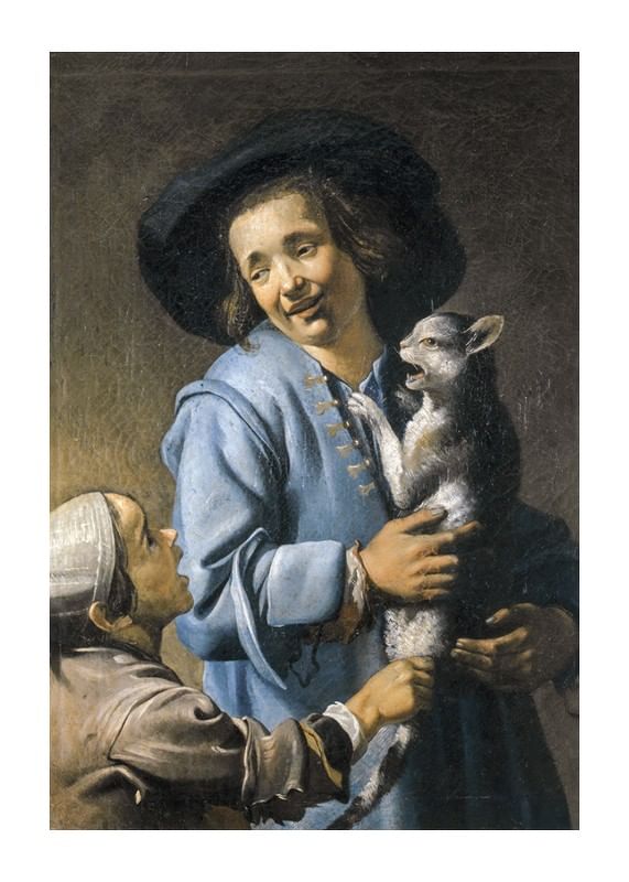 Poszter Youths Playing With The Cat By Abraham Bloemaert